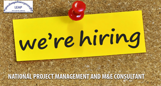NATIONAL PROJECT MANAGEMENT AND M&E CONSULTANT
